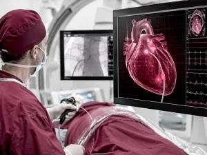تصویری از فرایند ابلیشن قلب در مرکز تخصصی درمان آریتمی قلب